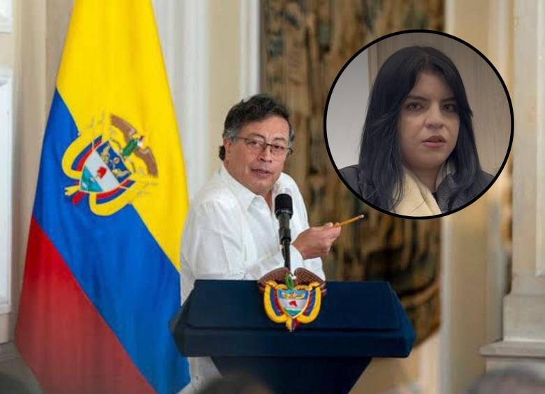 El expresidente Gustavo Petro fue señalado por Deyci Jiménez (foto recuadro) de presuntamente facilitarle contratos estatales a cambio de favores sexuales. Él no se ha manifestado al respecto. FOTO Presidencia y captura de pantalla