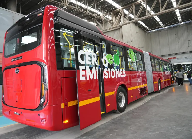 Buses eléctricos ensamblados en Colombia.