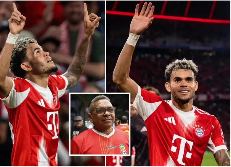 Luis Díaz fue una de las figuras del Bayern Múnich en la goleada 6-0 ante RB Leipzig por la primera fecha de la Bundesliga. Mientras que su papá fue protagonista en redes. FOTO: Redes sociales y @FCBayernES 