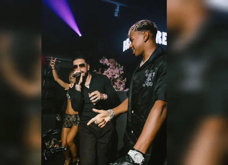 Ryan Castro fue uno de los cantantes que animó la fiesta de Lamine Yamal. Foto: redes sociales