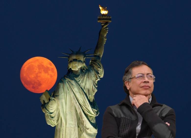El presidente Gustavo Petro ha asegurado dos veces que la Estatua de la Libertd debería ser trasladada de lugar. Getty y Colprensa