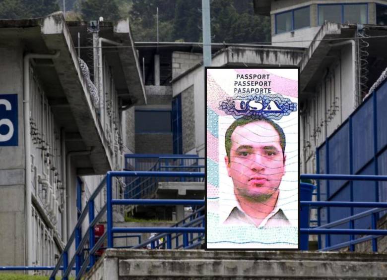 Adelante, Heinz Pool Rigoberto Buleje, alias Pool, el extranjero condenado en Colombia. Atrás, imagen de referencia de la cárcel de El Pedregal. Foto: Julio César Herrera Echeverri e imagen tomada de redes.