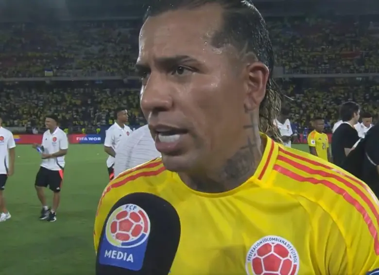 Dayro Moreno tras terminar el partido con Colombia. FOTO: Captura video redes sociales Seleccion Colombia. 