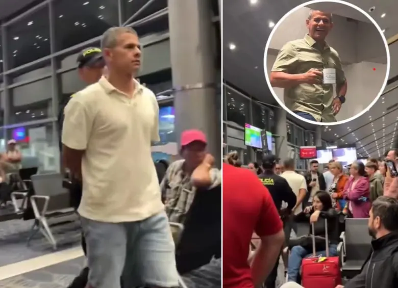 Nuevo video del hombre que agredió a mujer en el aeropuerto El Dorado de Bogotá. FOTOS: Capturas de video 