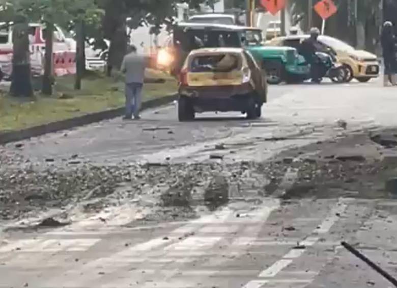 Explosión en Buenaventura. FOTO: Captura de video 