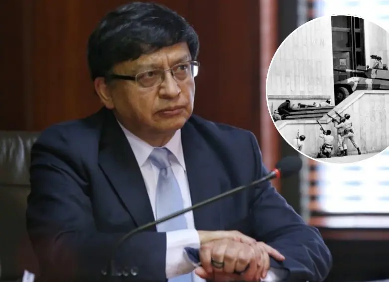 La palabras de Jorge Enrique Ibáñez Najar, presidente de la Corte Constitucional, por los 40 años de la toma del Palacio de Justicia. FOTOS: EL COLOMBIANO - Colprensa 