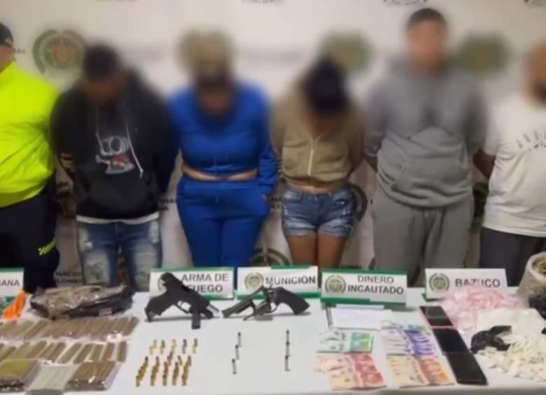 La Policía dio un duro golpe contra el crimen en el Barrio Antioquia de la ciudad de Medellín. FOTO: Policía Nacional 