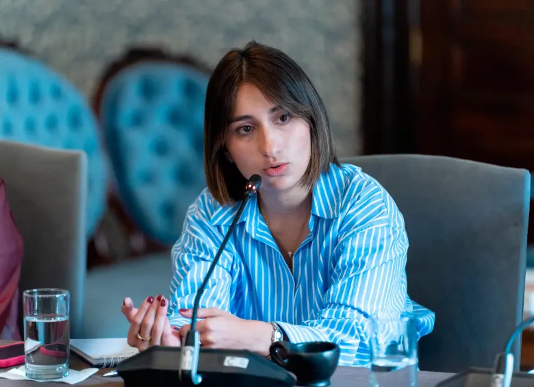 Laura Sarabia comenzó como Canciller el 29 de enero y renunció el 3 de julio del mismo año. FOTO: CORTESÍA PRESIDENCIA 