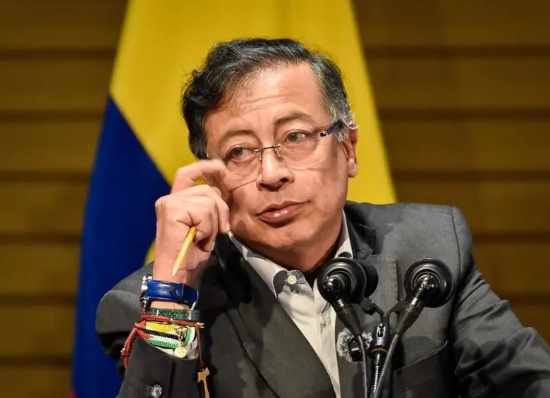 El presidente Gustavo Petro en un discurso. FOTO: COLPRENSA. 