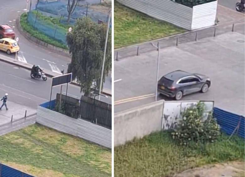 Un intento de robo en el occidente de Bogotá terminó en una balacera. FOTO: Capturas de video 