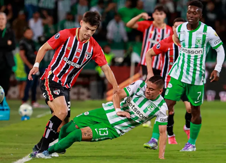 Atlético Nacional visitará a São Paulo el próximo martes en el partido de vuelta por un cupo a los cuartos de final. Foto: Manuel Saldarriaga