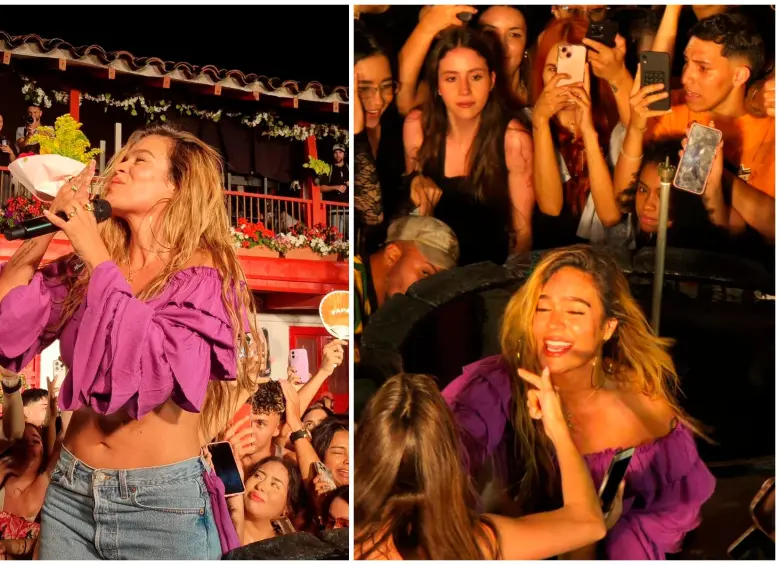 Karol G sorprendió a cientos de seguidores con un show íntimo en el Pueblito Paisa. FOTO tomada de X @FicoGutierrez