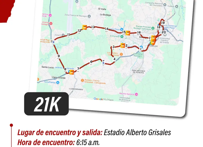 ¡Ojo! Habrá cierres viales en Rionegro por carreras de este domingo