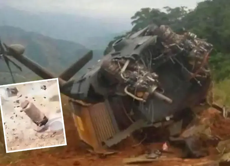 Así fue como cilindro bomba de Calarcá salió de la tierra para tumbar helicóptero que dejó 13 policías muertos en Amalfi, Antioquia