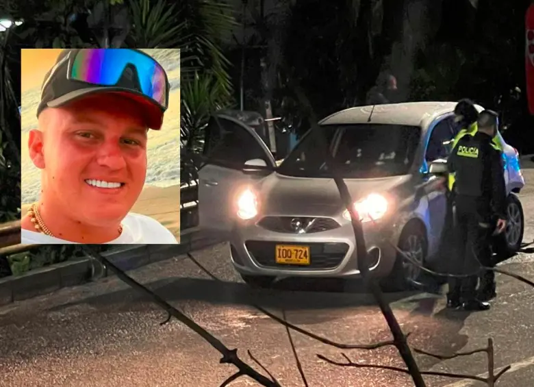 Dentro de este carro fue baleado Juan Pablo Estrada Builes, de 27 años, conocido como Mono Rolex y quien había sido capturado en 2019 por formar parte de la banda Los Rolex. FOTOS: CORTESÍA