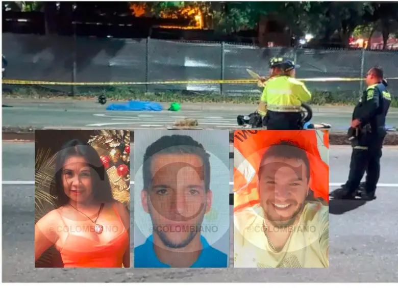 Nayari Oxsari Briceño Briceño (izquierda), de 45 años, era la pasajera de una de las motos implicadas en el grave accidente que dejó tres muertos. Las otras dos víctimas fueron Henry Quintero Valderrama (centro), de 42 años, y Guillermo Andrés Muñoz Cortés (derecha), de 36, quienes eran primos. FOTOS: CORTESÍA