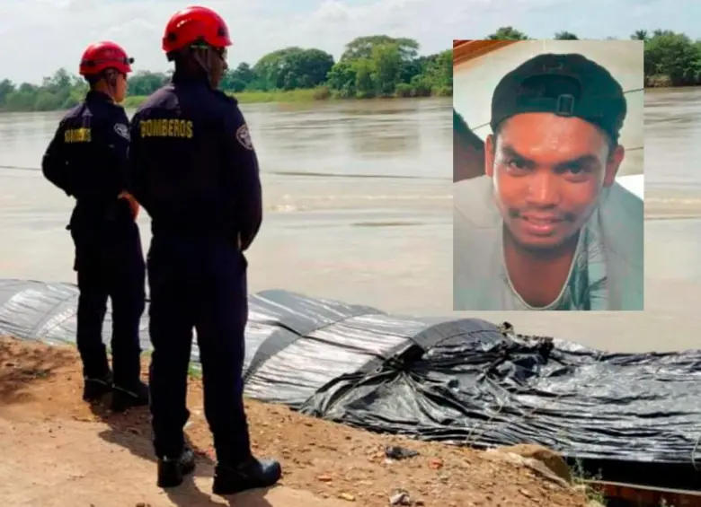 A Carlos Alonso Jiménez Rodríguez (detalle), de 26 años, lo encontraron sin vida en la tarde de este jueves en las aguas del río Cauca, a la altura del corregimiento Palomar, de Caucasia. Estaba desaparecido desde el martes, tras un accidente en el afluente. FOTOS: CORTESÍA