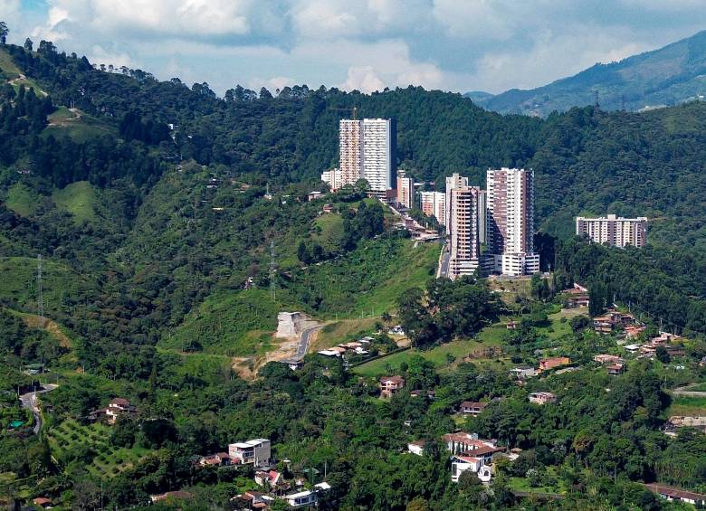 Vista aérea del Plan Parcial Caminos de La Romera, en Sabaneta, FOTO MANUEL SALDARRIAGA