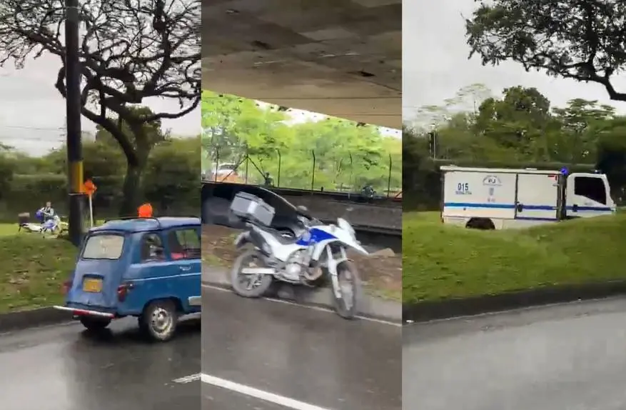 Trágico accidente en la Avenida Regional de Medellín. FOTO: Tomada de videos. Trágico accidente en la Avenida Regional de Medellín. FOTO: Tomada de videos.