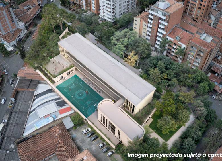 Este es el diseño del megacolegio de La América. Las obras beneficiarán a 280 estudiantes en la jornada de bachillerato. FOTO: ALCALDÍA