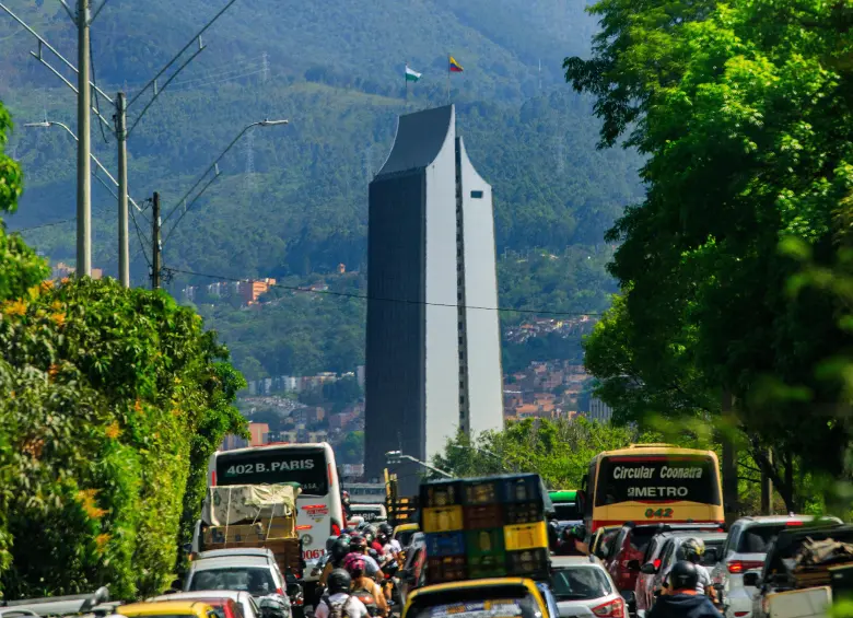 Imagen de un trancón en la ciudad de Medellín. FOTO: Andrés Camilo Suárez Echeverry