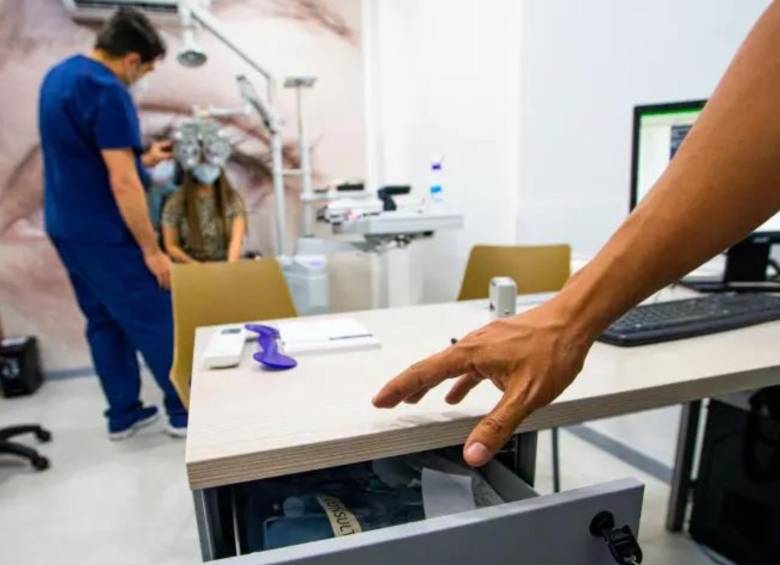 Dramatización de un hurto en uno de los hospitales de la ciudad. FOTO: Camilo Suárez