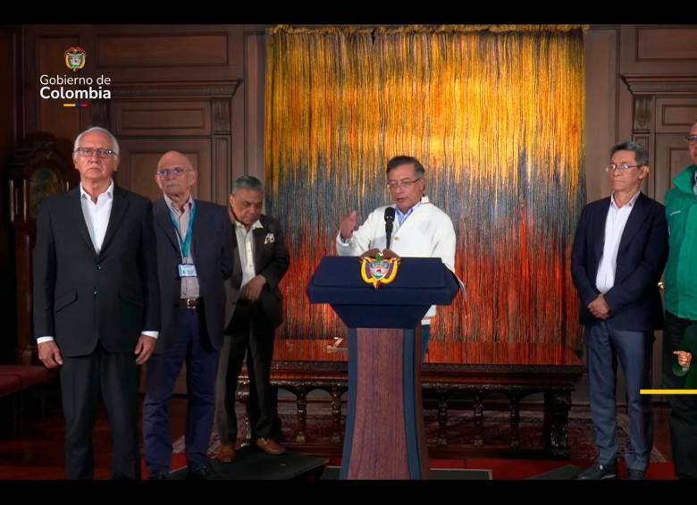 La alocución presidencial inició sobre las 07:30 de la noche para hablar sobre la crisis de la salud. FOTO CAPTURA DE VIDEO