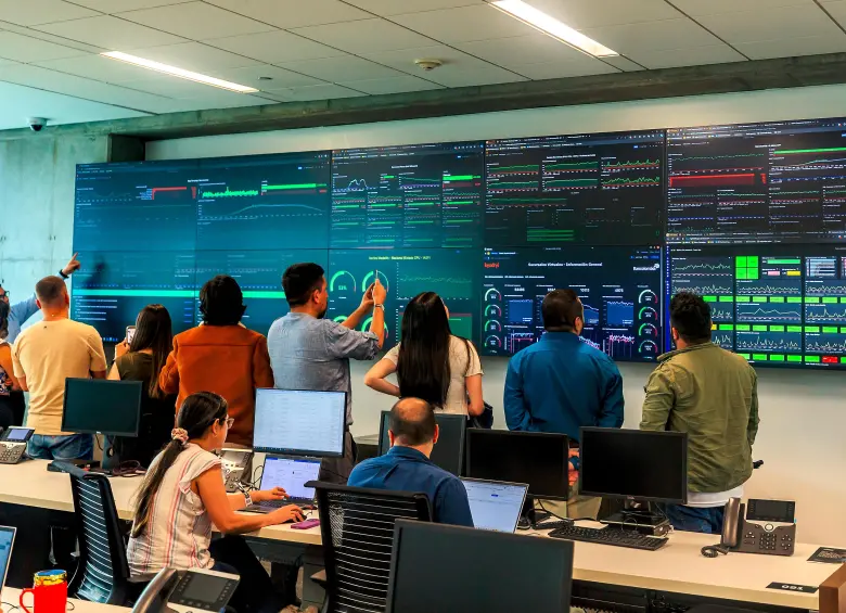 Centro de seguridad de Bancolombia. FOTO CAMILO SUÁREZ