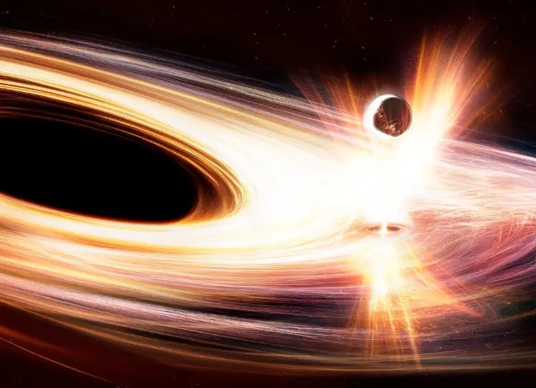 Representación de un agujero negro supermasivo, similar a los detectados por observatorios internacionales que estudian eventos extremos en el universo. FOTO cortesía ESA