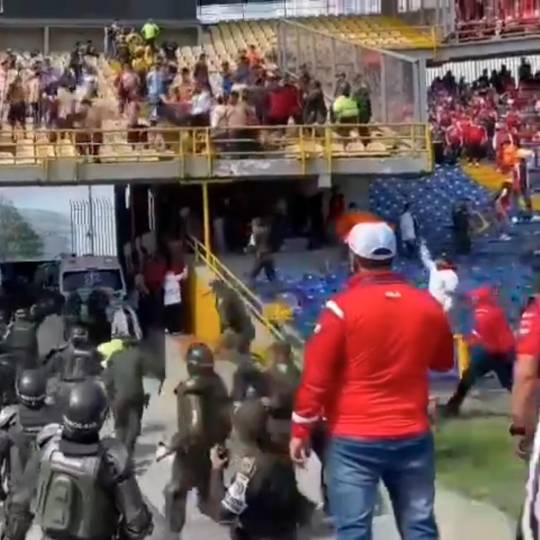 Para el partido, la tribuna norte de El Campín fue designada para los hinchas visitantes del Deportes Tolima. FOTO Captura de pantalla 