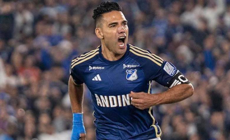 El delantero samario Radamel Falcao García, de 40 años, regresó a Millonarios en enero de este año para su “último baile”. FOTO colprensa