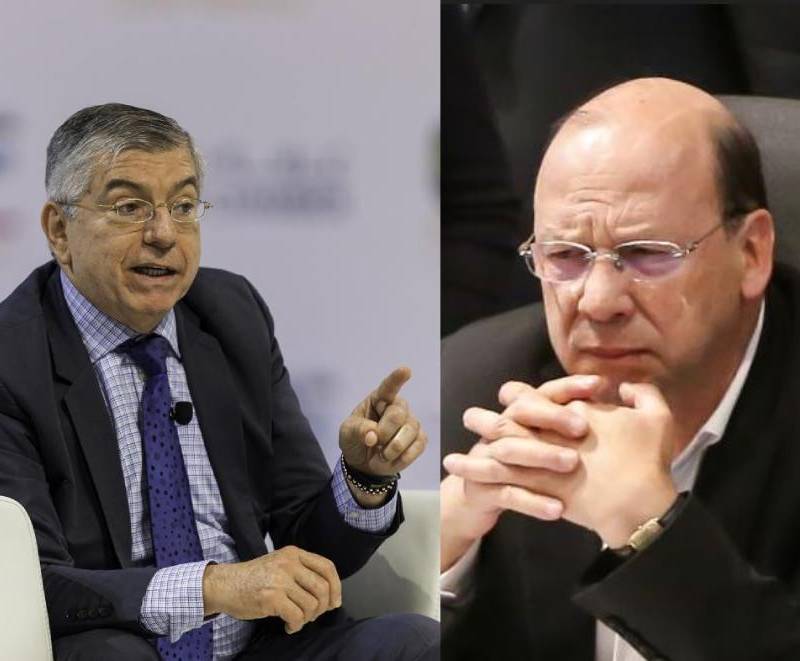 El expresidente César Gaviria Trujillo y el ministro de Hacienda Germán Ávila. Fotos: Colprensa