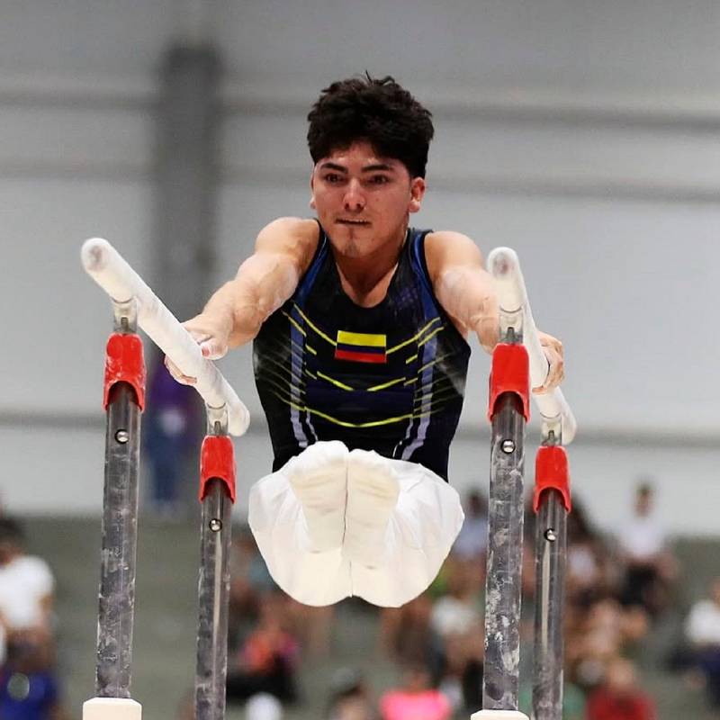 Jorman Álvarez ya figura entre los grandes de la gimnasia artística mundial. FOTO CORTESÍA COC