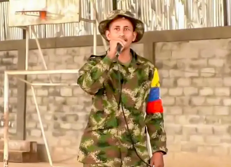 Alias Giovanni era uno de los cabecillas del Frente Carlos Patiño de las disidencias de las Farc en Cauca. FOTO: Captura de video