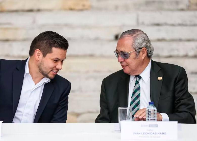 Andrés Calle fue presidente de la Cámara e Iván Name, expresidente del Senado. FOTO: Colprensa
