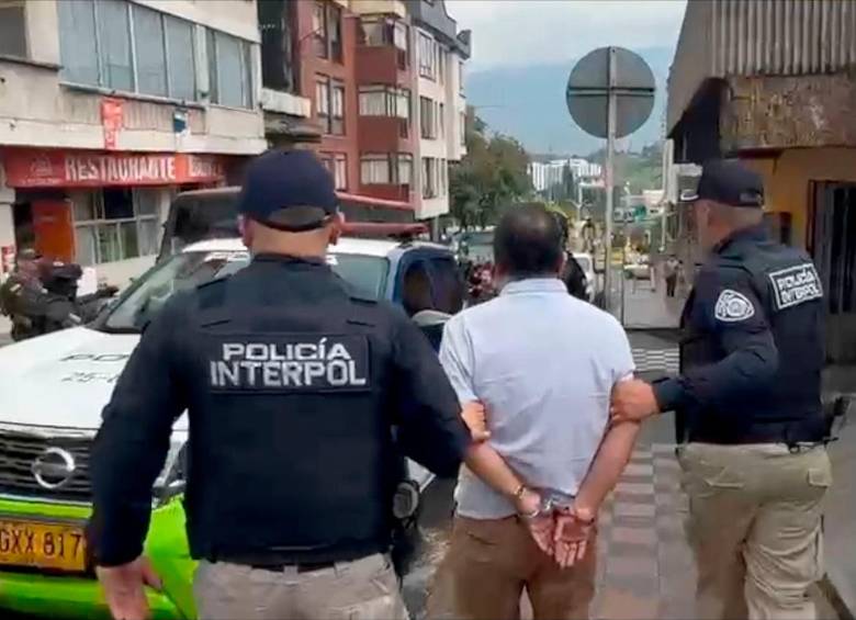 El abogado Rubén Darío García Rodríguez fue detenido en Armenia, con fines de extradición. FOTO CORTESÍA DE LA POLICÍA.