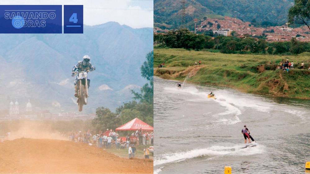En el año 2005, Hernán fundó la corporación Ecoparmo, un gremio motor que se creó para promover el automovilismo en Antioquia e impulsar la construcción de este parque. Para entonces, Cuartas ya se encargaba de cuidar el terreno de posibles invasiones y, ese mismo año, sin tener aún ningún tipo de infraestructura, la corporación realizó el primer Festival Metropolitano de Deportes a Motor y Náutico, en el que participaron disciplinas como canotaje, ski náutico, ciclomontañismo, motocross y campercross. En la foto, participantes del festival.