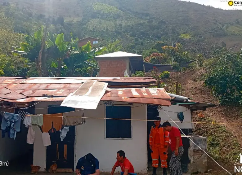 Mas de doce veredas de Ituango resultaron afectadas por el vendaval. FOTO: CORTESÍA