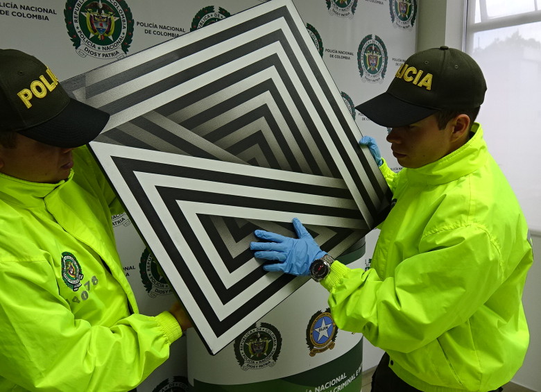 Obras de arte de Ómar Rayo fueron recuperadas por la Policía. FOTO COLPRENSA