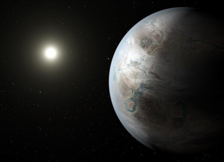 Concepto artístico de cómo debe ser el planeta Kepler 452b según los datos disponibles. FOTO Nasa/JPL-Caltech/T. Pyle