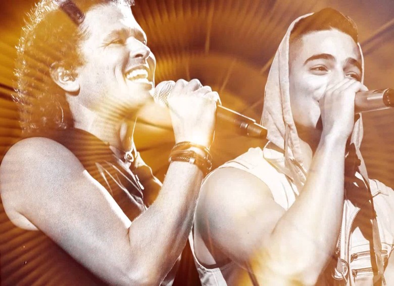 Carlos Vives y Maluma se sumaron a los artistas que cantarán la semana próxima en un concierto en Miami. FOTO YOUTUBE