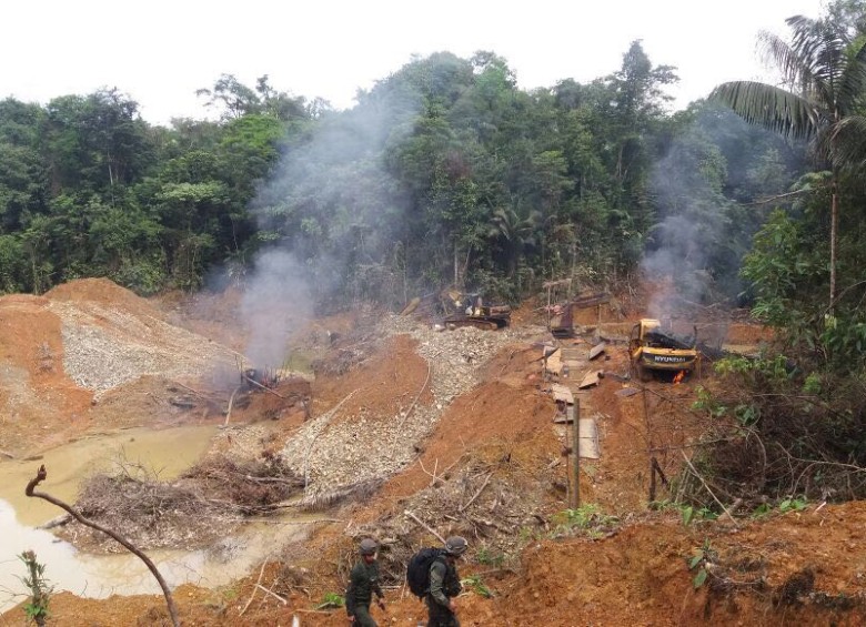 Minería ilegal en el Chocó. Foto: Archivo-Colprensa