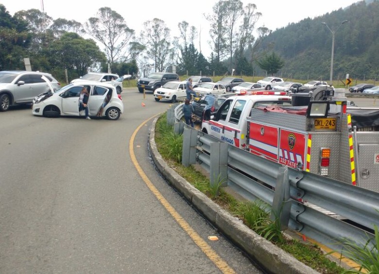 Accidente genera fuerte congestión en la vía Las Palmas