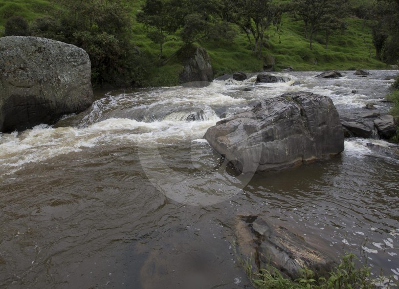El río Chico, que cae al Grande y es parte de la cuenca que se busca proteger. Foto Donaldo Zuluaga
