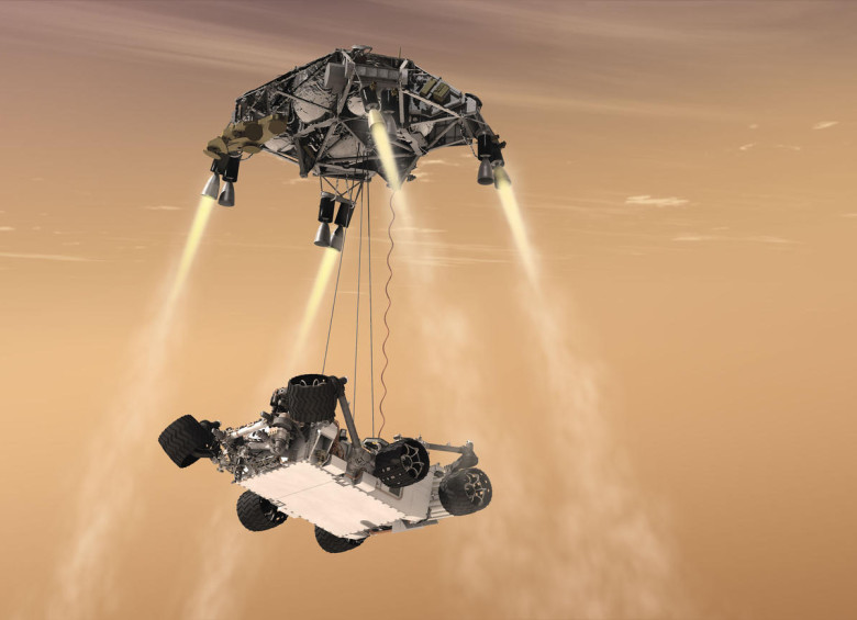 El descenso en suelo marciano es la fase más riesgosa de los viajes al planeta rojo. En esta ocasión la nave tendrá más margen de maniobrabilidad. FOTO JPL/Nasa