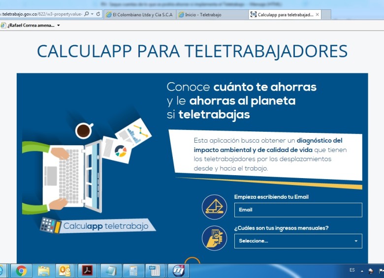 Eche cuentas con una aplicación web para decidirse a teletrabajar