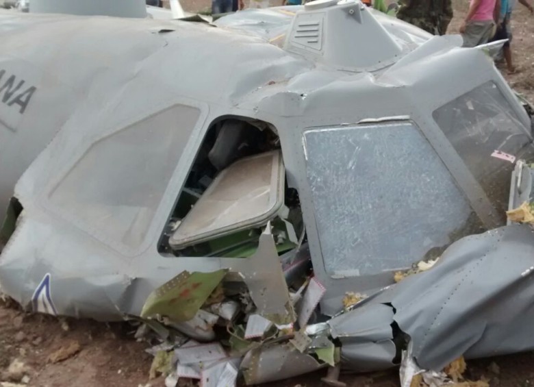 Once militares muertos dejó el accidente de un avión Casa de la Fuerza Aérea Colombiana en zona rural del municipio de Codazzi, Cesar. FOTO CORTESÍA