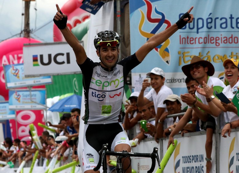 Juan Pablo Suárez ganador de la etapa 11. FOTO JULIO CÉSAR HERRERA. 