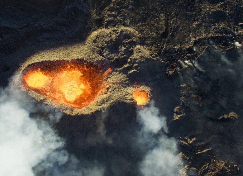Ganadora del tercer lugar en la categoría de naturaleza fue esta imagen del Volcán Piton de la Fournaise en la Isla la Reunión, departamento Frances. FOTO Cortesía Jonathan Payet y Dronestagram.
