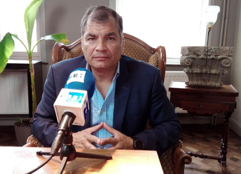 El expresidente Rafael Correa negó cualquier tipo de vínculo con el secuestro del opositor Fernando Balda. FOtO: EFE
